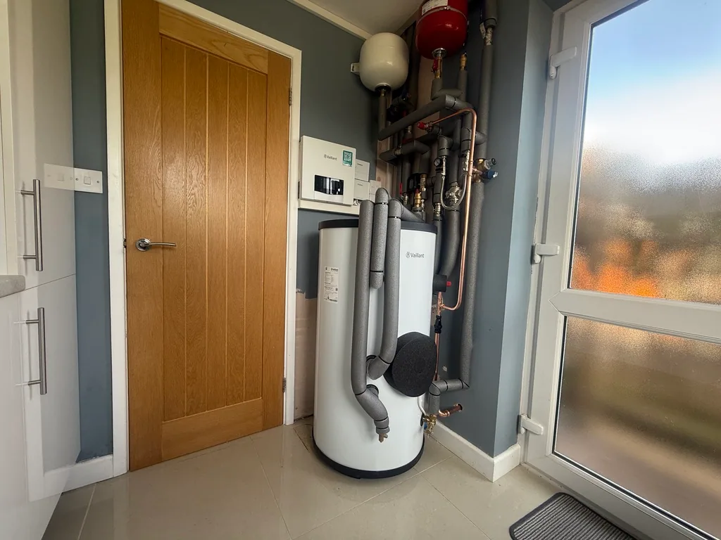 Vaillant unvented cylinder, controls and insulated pipework installed in Tattenhall